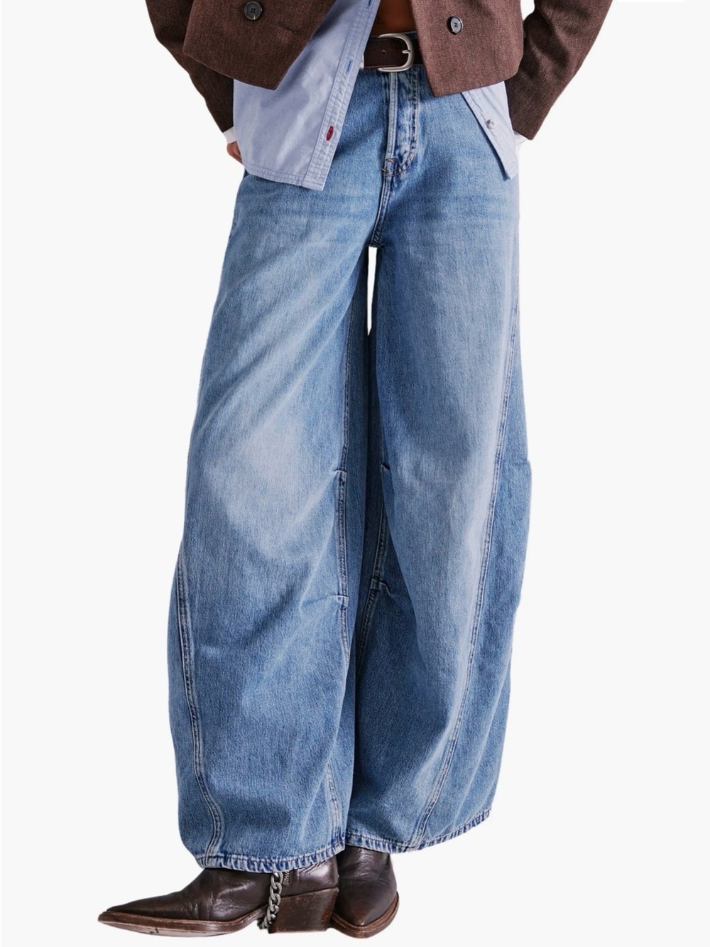 Free People Westward Demi-Wide Leg Jeans